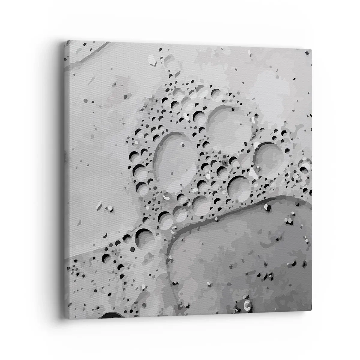 Canvastavla - Bild på duk - Spår efter skum - 40x40 cm
