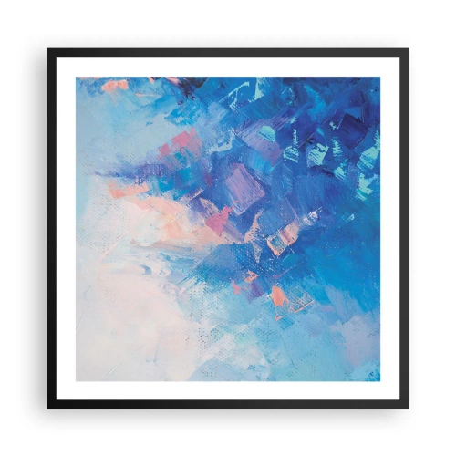 Affisch i svart ram - Vinterabstraktion - 60x60 cm