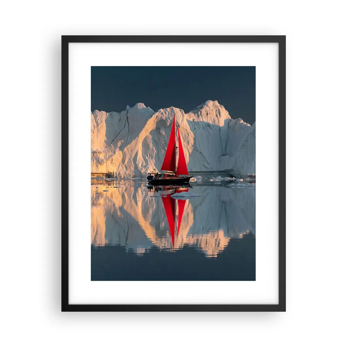 Affisch i svart ram - I världens ände - 40x50 cm