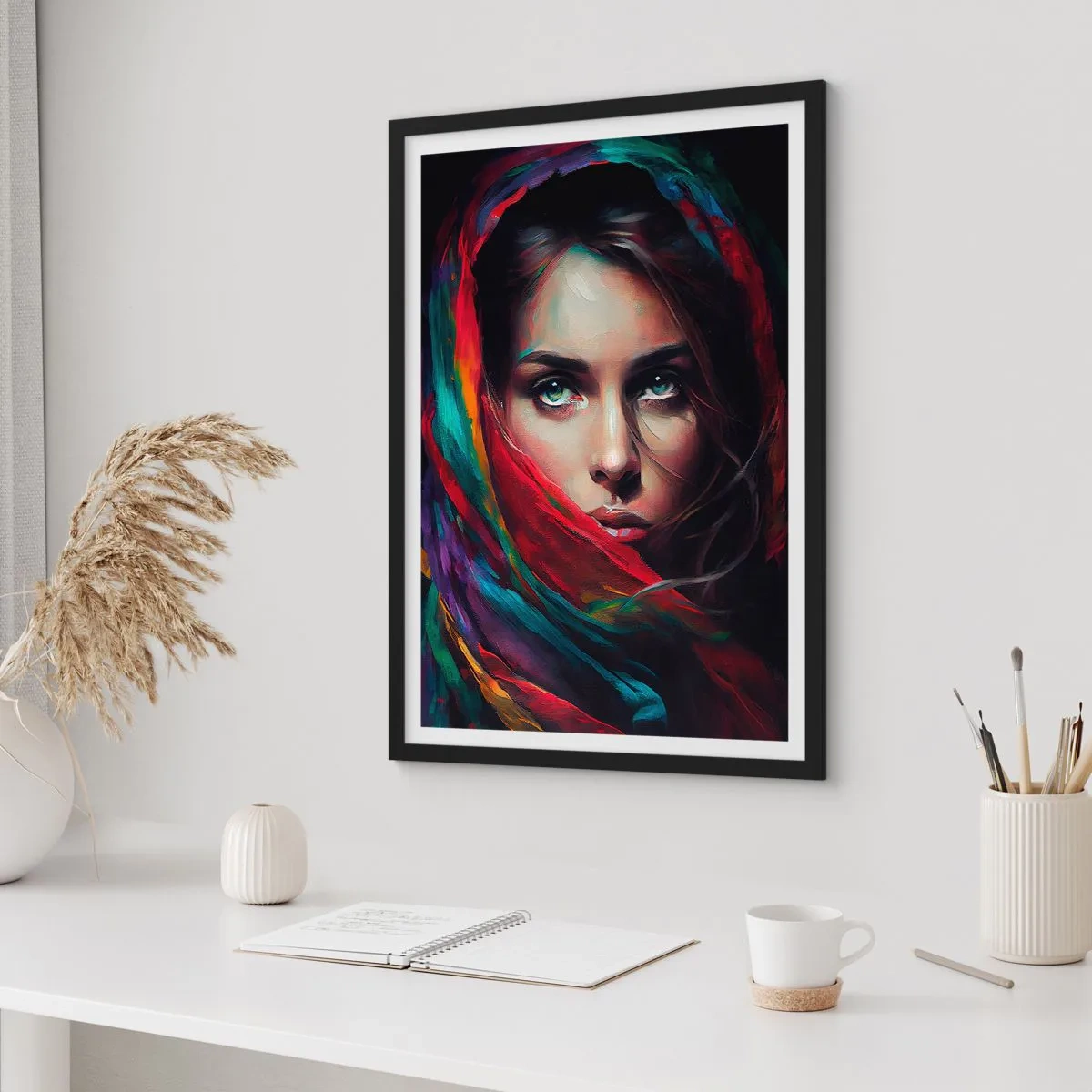 Affisch i svart ram - Grönögd hemlighet - 30x40 cm