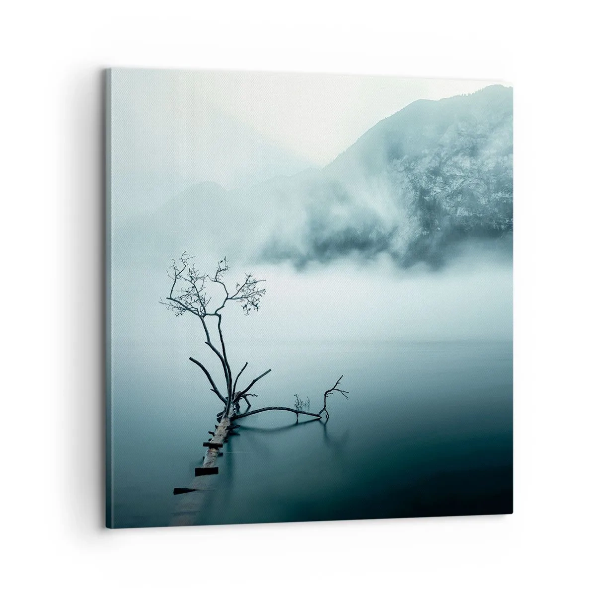 Canvastavla - Bild på duk - Ut ur vatten och dimma - 60x60 cm