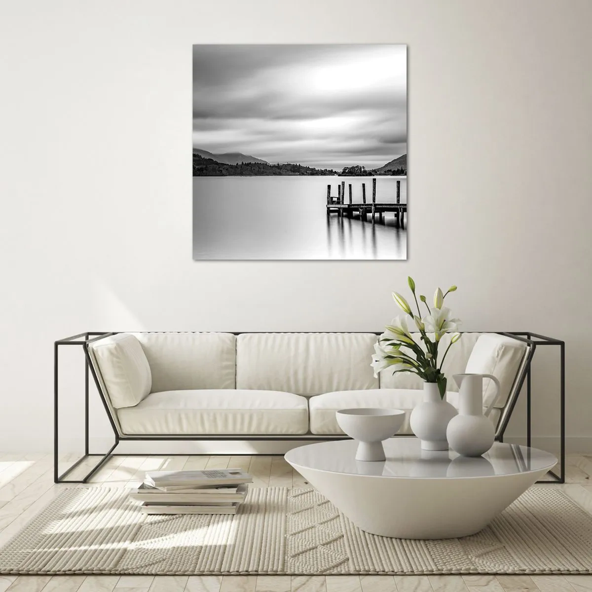 Glastavla - Bild på glas - Mildhet och styrka - 70x70 cm