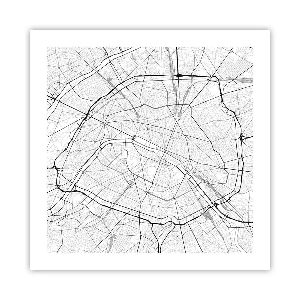 Affisch - Paris blomma - 50x50 cm
