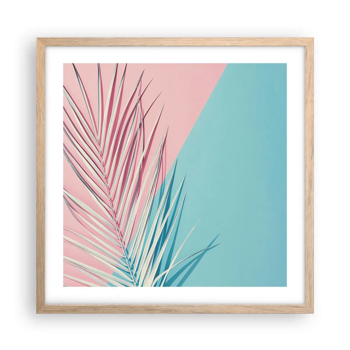 Affisch i ram av ljusek - Tropisk impression - 50x50 cm