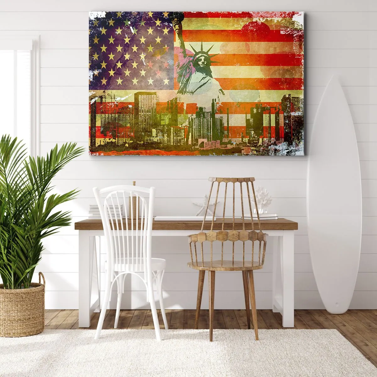 Canvastavla - Bild på duk - Viva America! - 120x80 cm