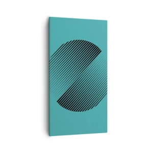 Canvastavla - Bild på duk - Cirkeln - en geometrisk variation - 55x100 cm