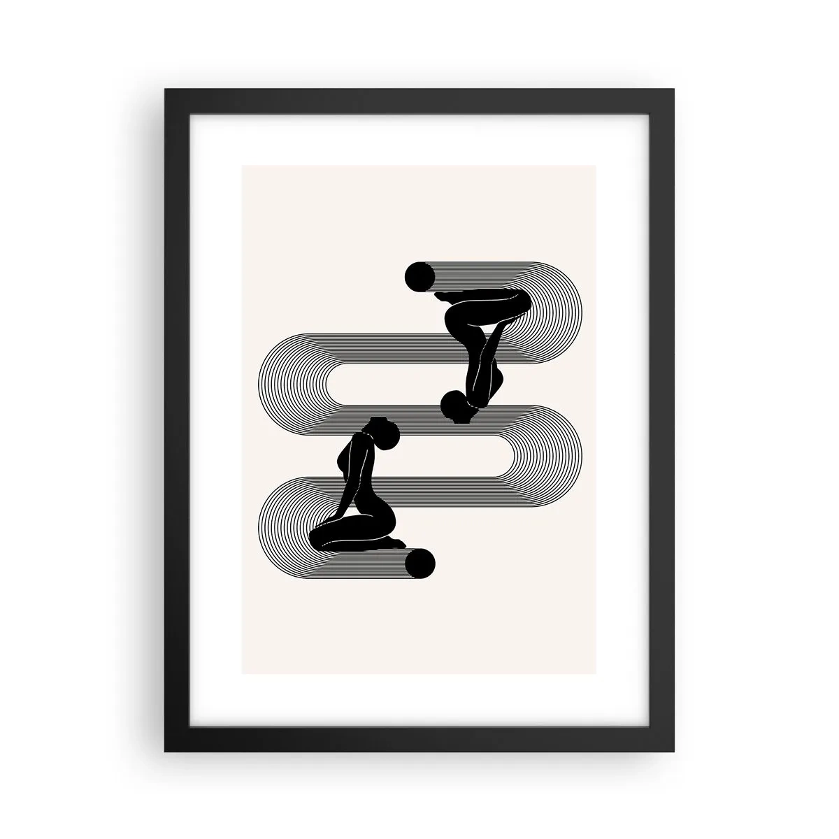 Affisch i svart ram - Sensuell symmetri - 30x40 cm