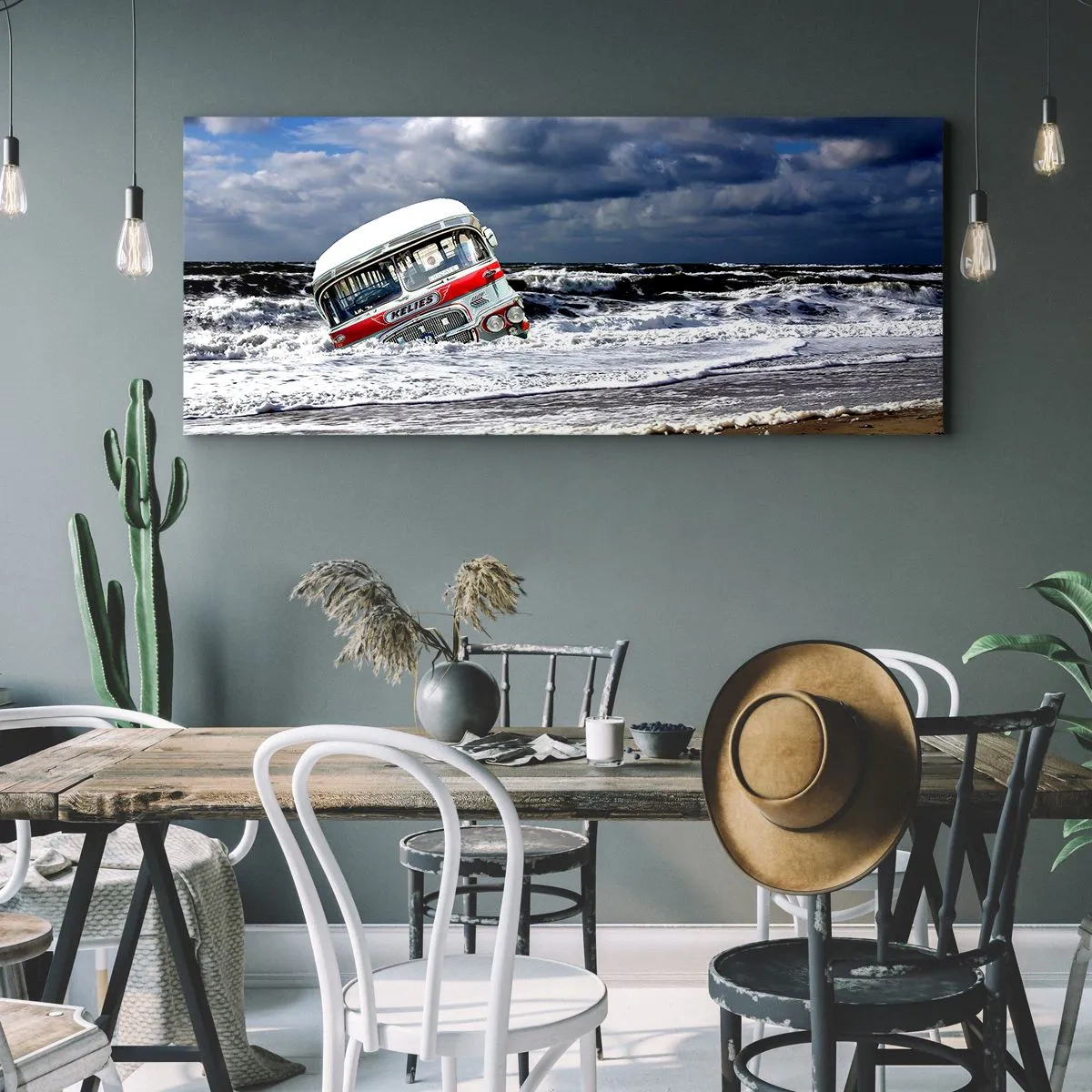 Canvastavla - Bild på duk - Förvånad? - 100x40 cm