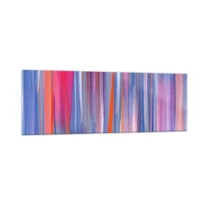 Glastavla - Bild på glas - Uppstigning i regnbåge - 90x30 cm