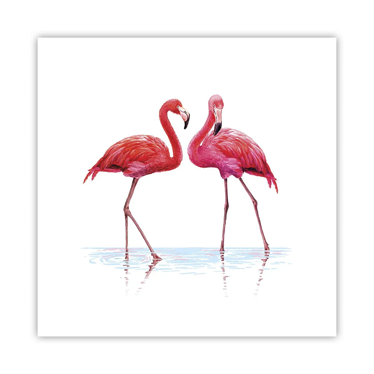 Affisch - Rosa rendez-vous - 30x30 cm