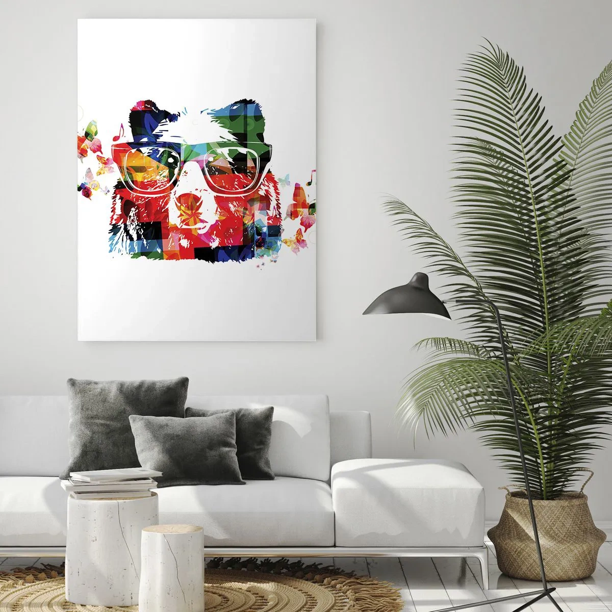 Glastavla - Bild på glas - Jag tycker om det! - 80x120 cm