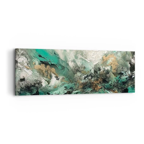 Canvastavla - Bild på duk - Smaragdsvart bränna - 90x30 cm