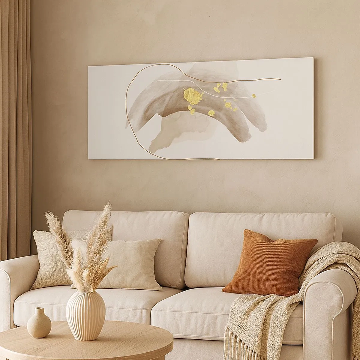 Canvastavla - Bild på duk - Träffat i rummet - 100x40 cm