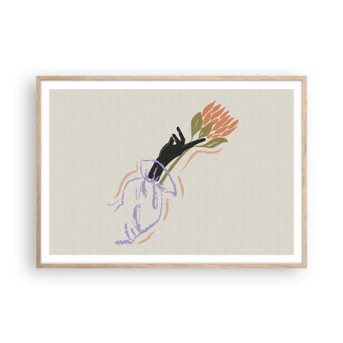 Affisch i ram av ljusek - En systerlig beröring - 100x70 cm