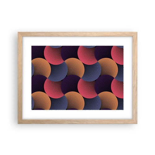 Affisch i ram av ljusek - I en cirkulär rytm - 40x30 cm