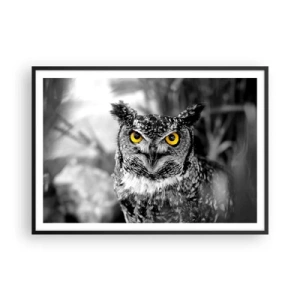 Affisch i svart ram - Inget kommer undan - 100x70 cm