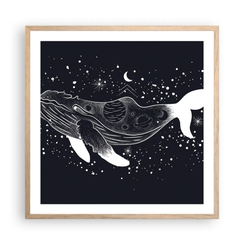 Affisch i ram av ljusek - I universumets hav - 60x60 cm
