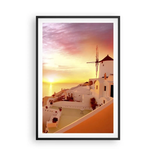 Affisch i svart ram - Smälta sig in i vitt och guld - 61x91 cm