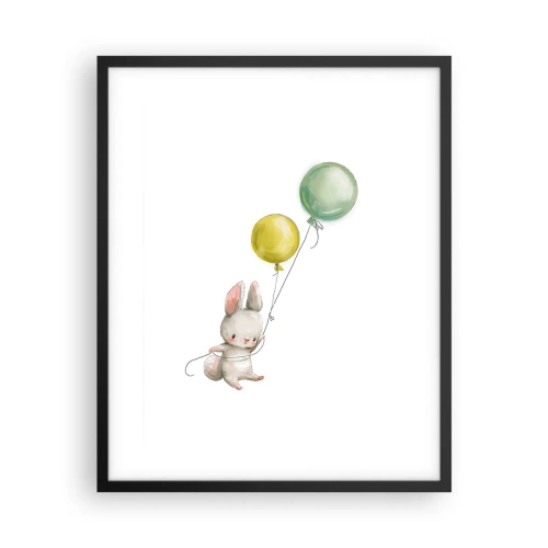 Affisch i svart ram - Jag flyger med! - 40x50 cm