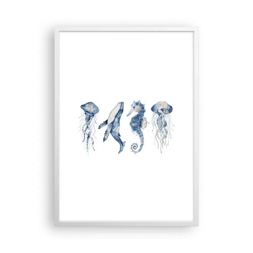 Affisch i vit ram - Havets under - 50x70 cm