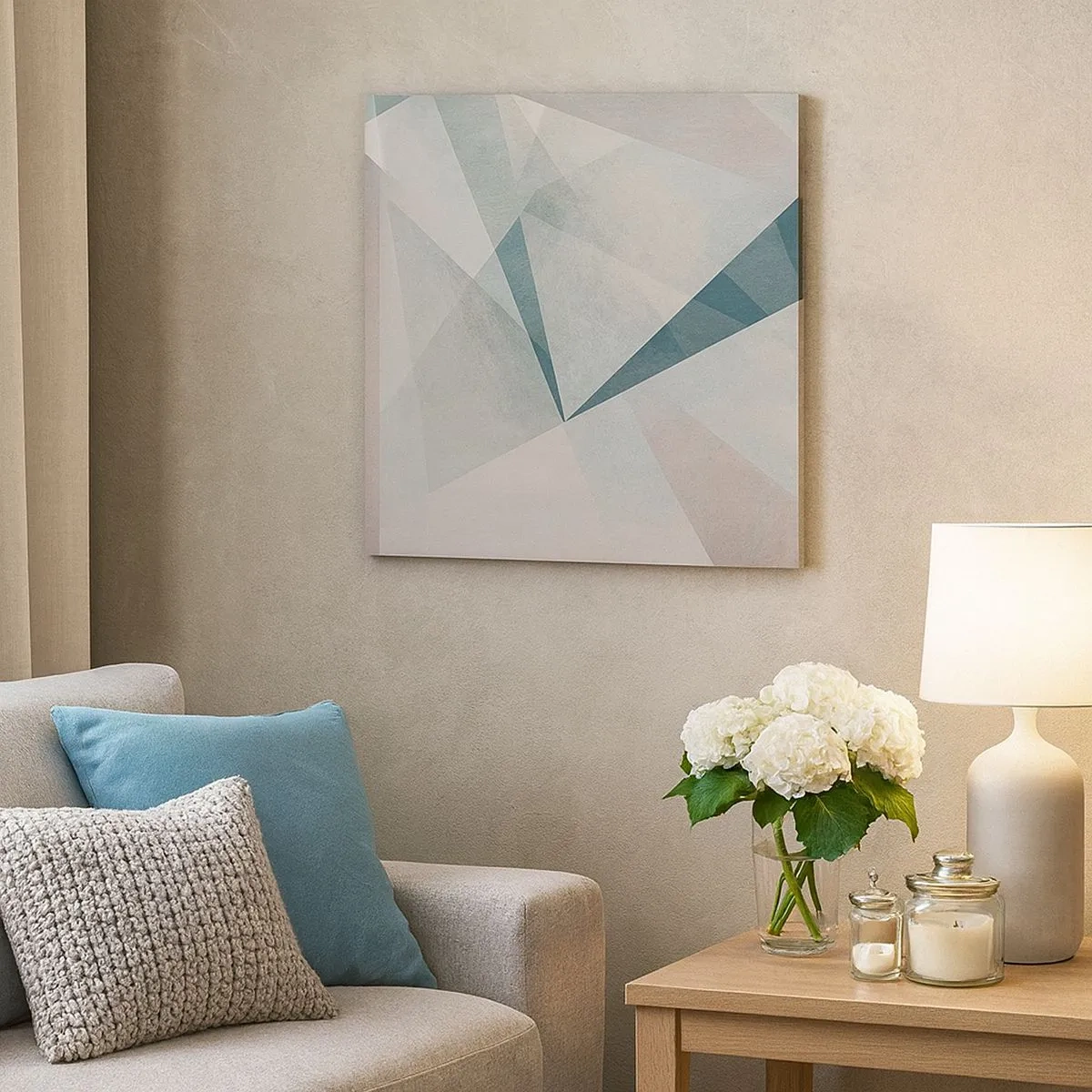 Canvastavla - Bild på duk - Lugnt trots dynamiskt - 30x30 cm