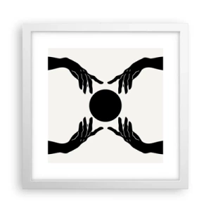 Affisch i vit ram - Ett hemligt tecken - 30x30 cm