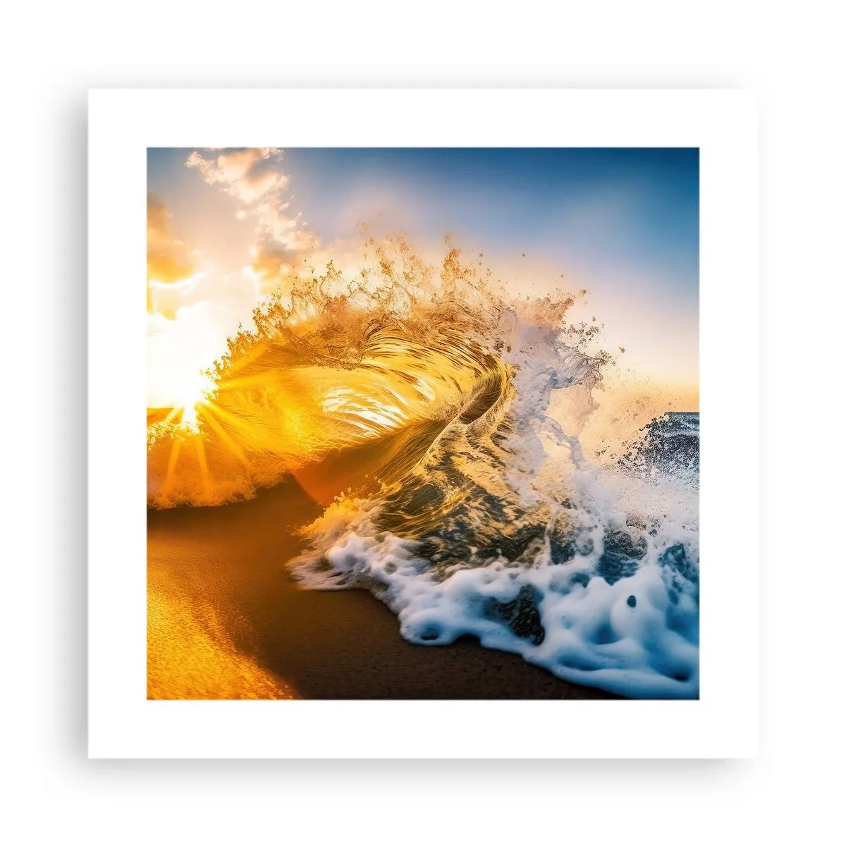 Affisch - Lek i sanden - 40x40 cm