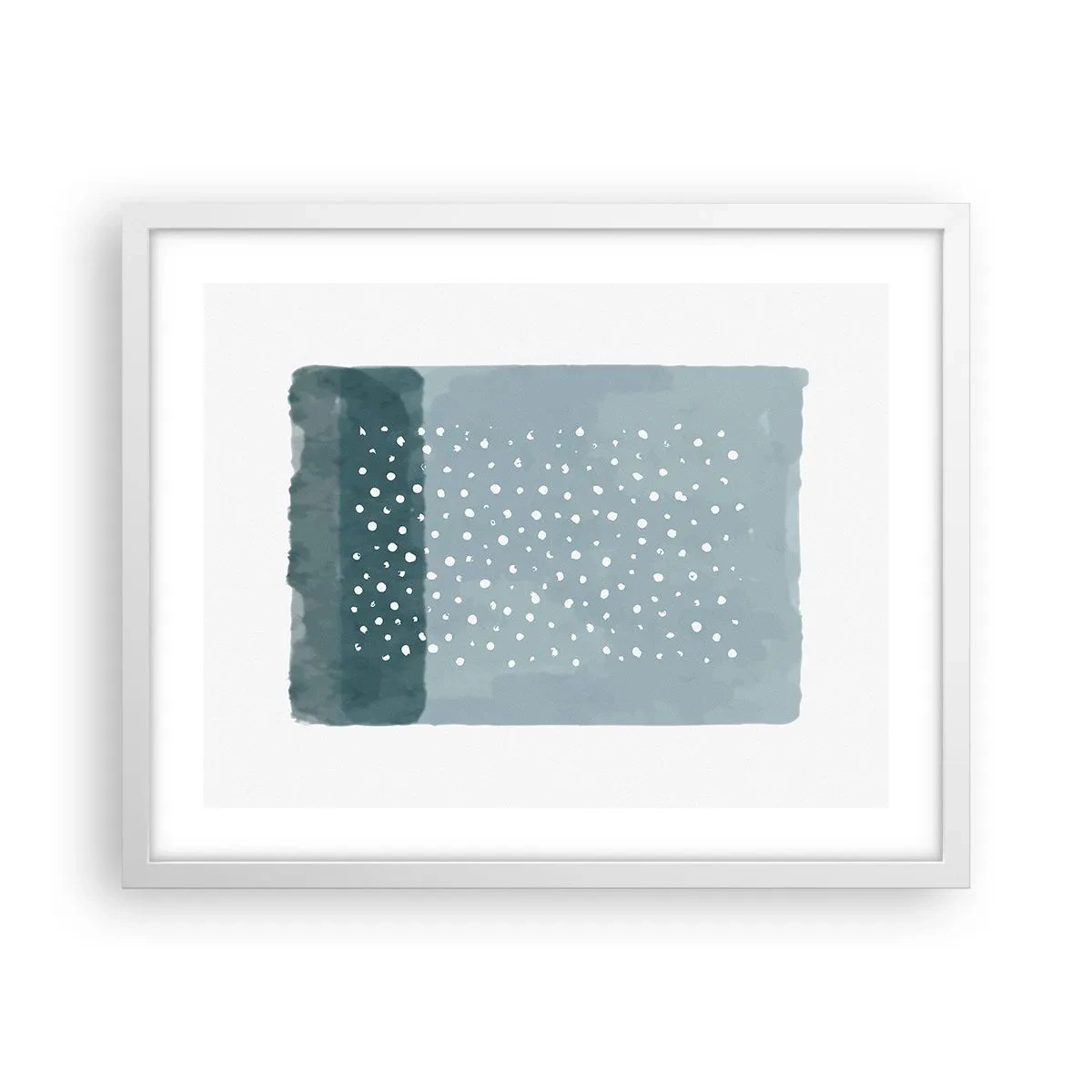 Affisch i vit ram - Uppstådda ur det blåa - 50x40 cm