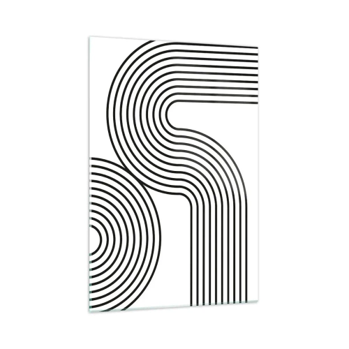 Glastavla - Bild på glas - På en kurva - 70x100 cm