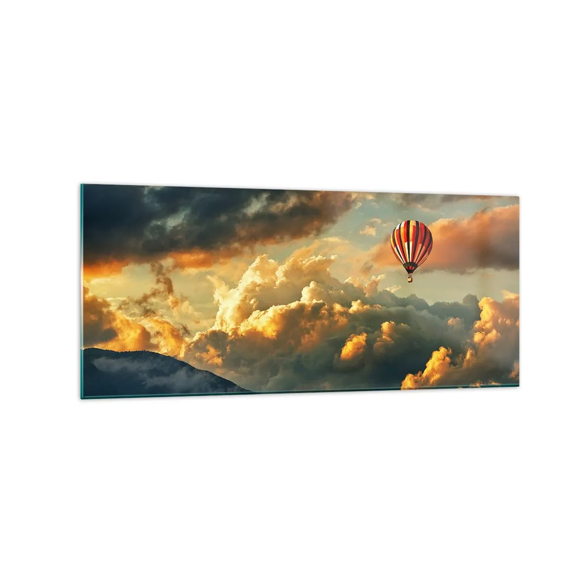 Glastavla - Bild på glas - Jag flyger för jag vill - 120x50 cm