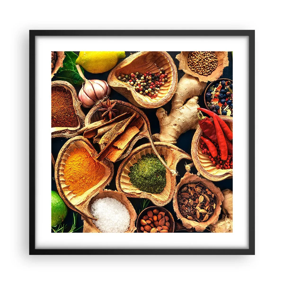 Affisch i svart ram - Ta vad du vill - 50x50 cm