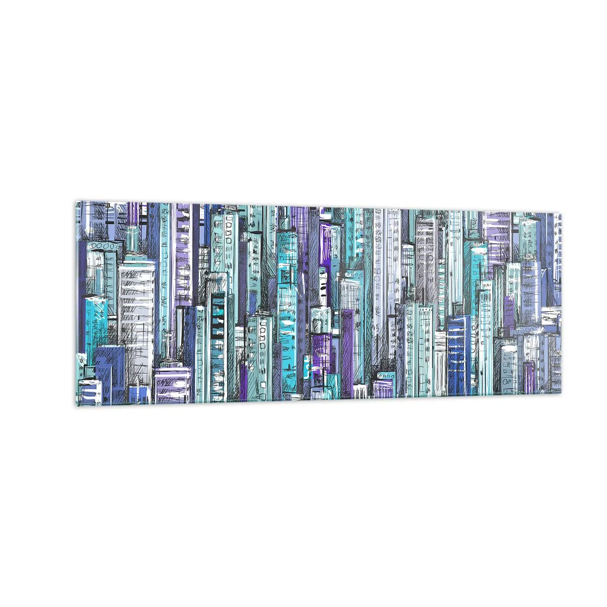 Glastavla - Bild på glas - Blått från himlen - 140x50 cm