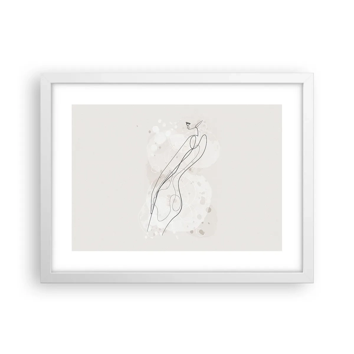 Affisch i vit ram - Blicken går vilse - 40x30 cm