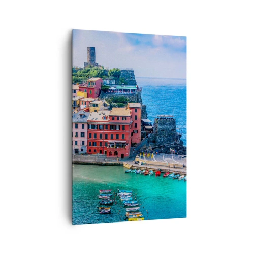Canvastavla - Bild på duk - Magisk stad i Medelhavet - 80x120 cm