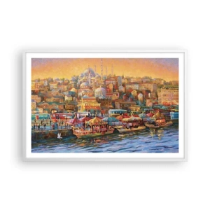 Affisch i vit ram - Istanbul-berättelse - 91x61 cm