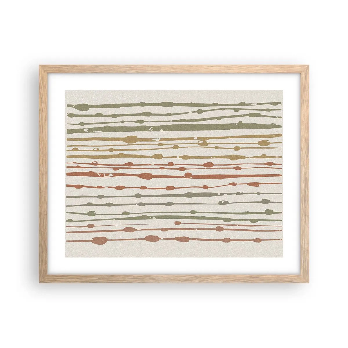 Affisch i ram av ljusek - Musikalisk färgnotation - 50x40 cm