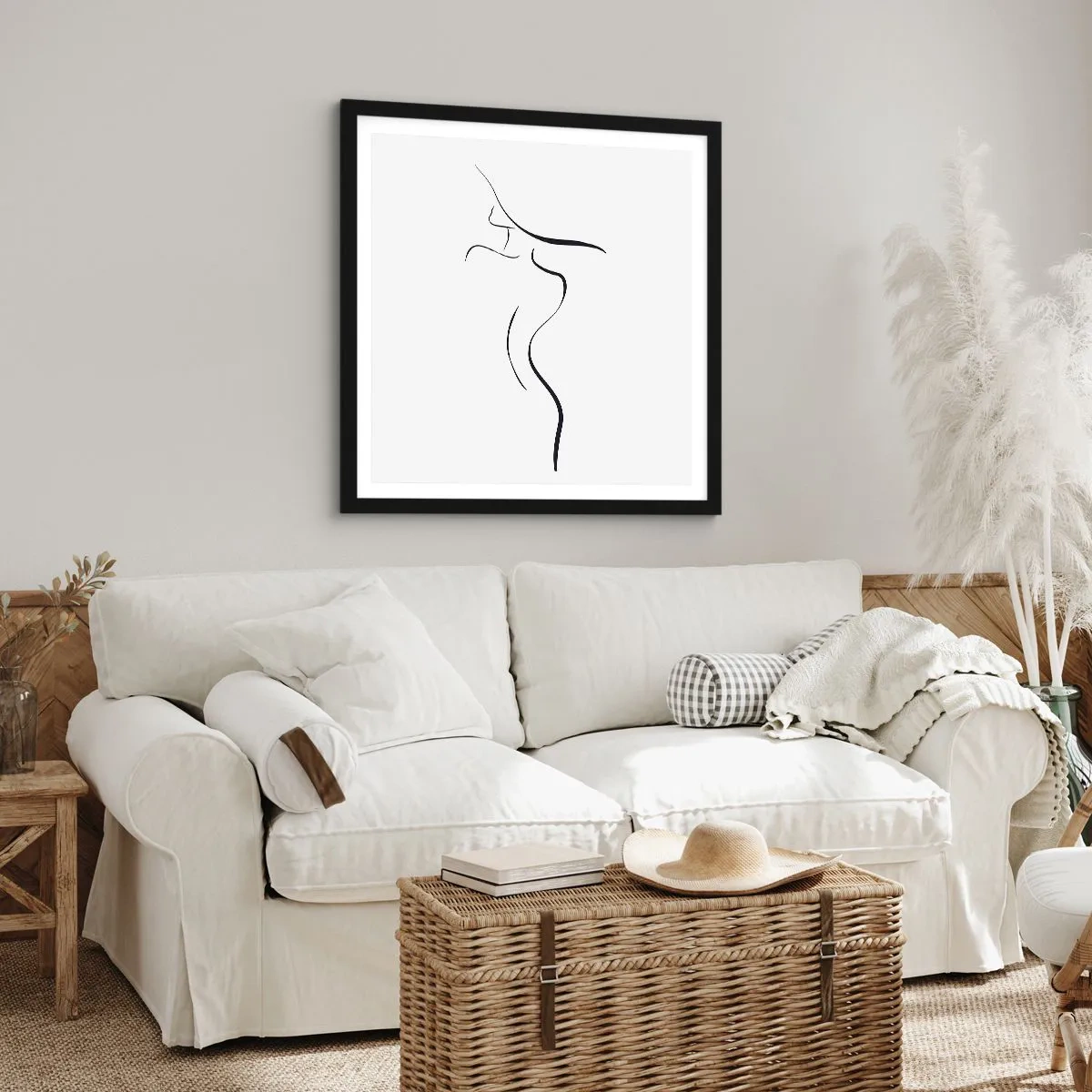 Affisch i svart ram - Svårfångad som en våg - 60x60 cm