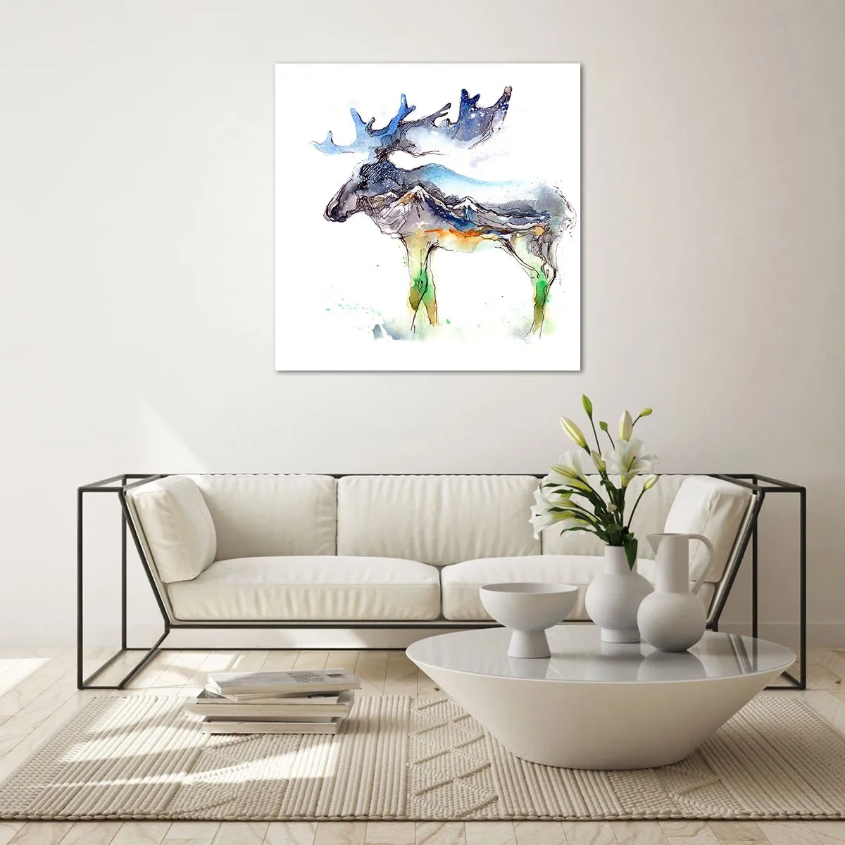 Glastavla - Bild på glas - Vintersagans figur - 70x70 cm