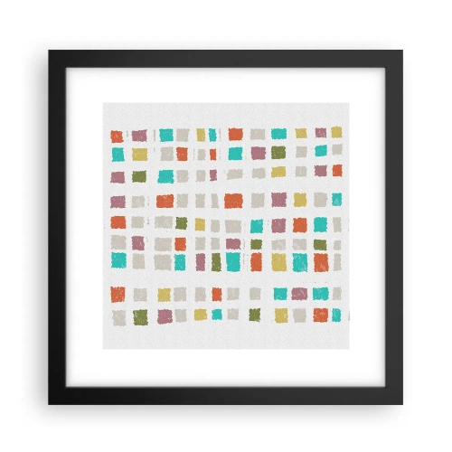 Affisch i svart ram - Ett okänt spel - 30x30 cm