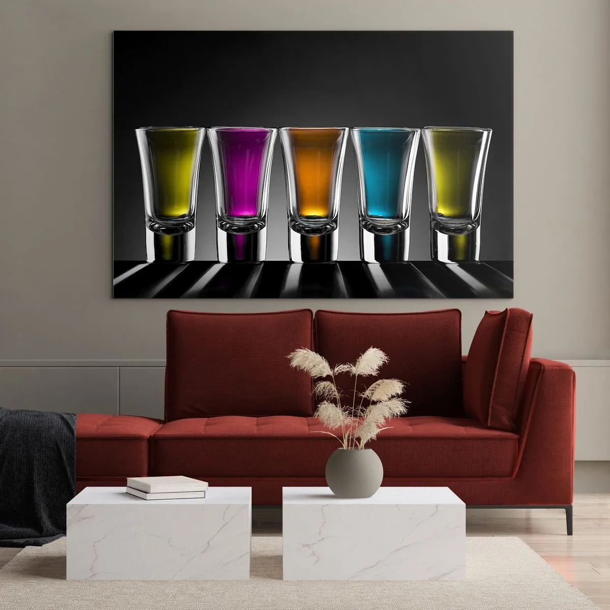 Glastavla - Bild på glas - Glädjen färger - 100x70 cm