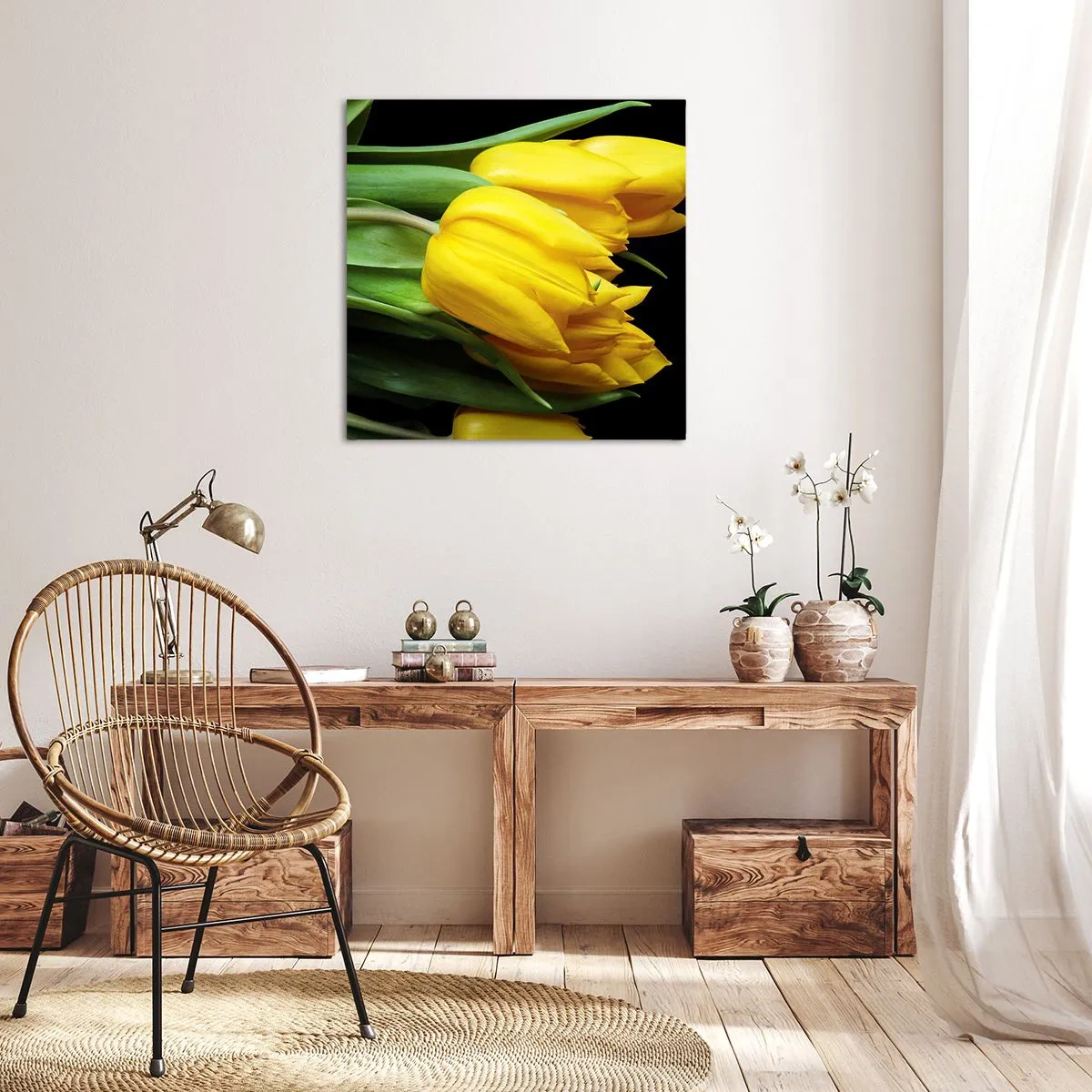 Canvastavla - Bild på duk - Skapad av rena solen - 70x70 cm