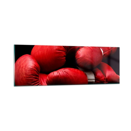 Glastavla - Bild på glas - Kampens emotioner bakom oss - 90x30 cm