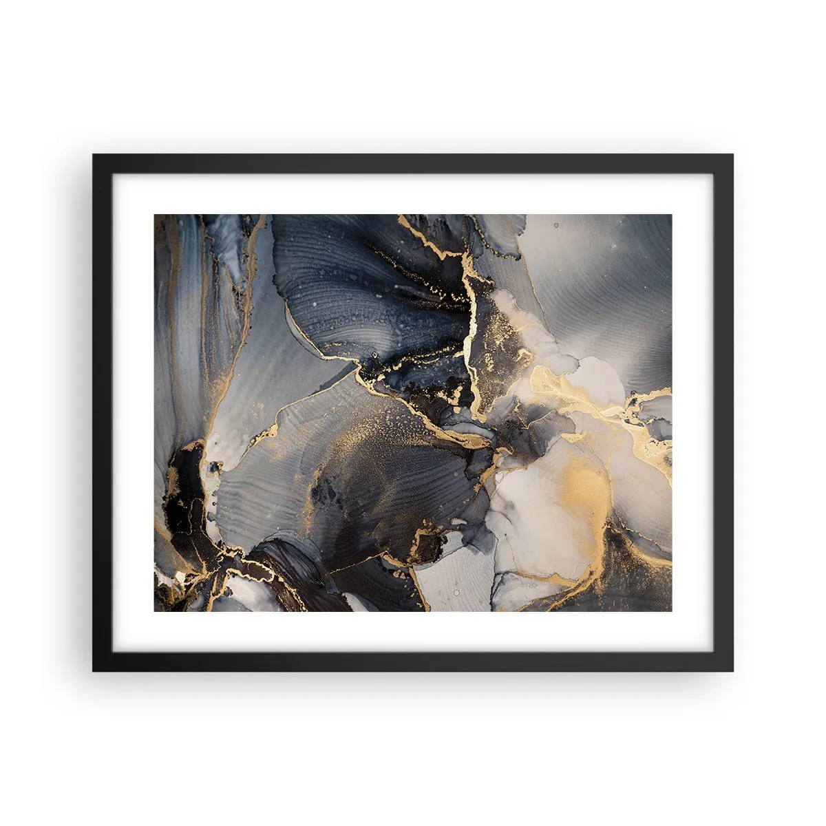 Affisch i svart ram - En stens liv - 50x40 cm