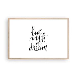 Affisch i ram av ljusek - Of course - 91x61 cm