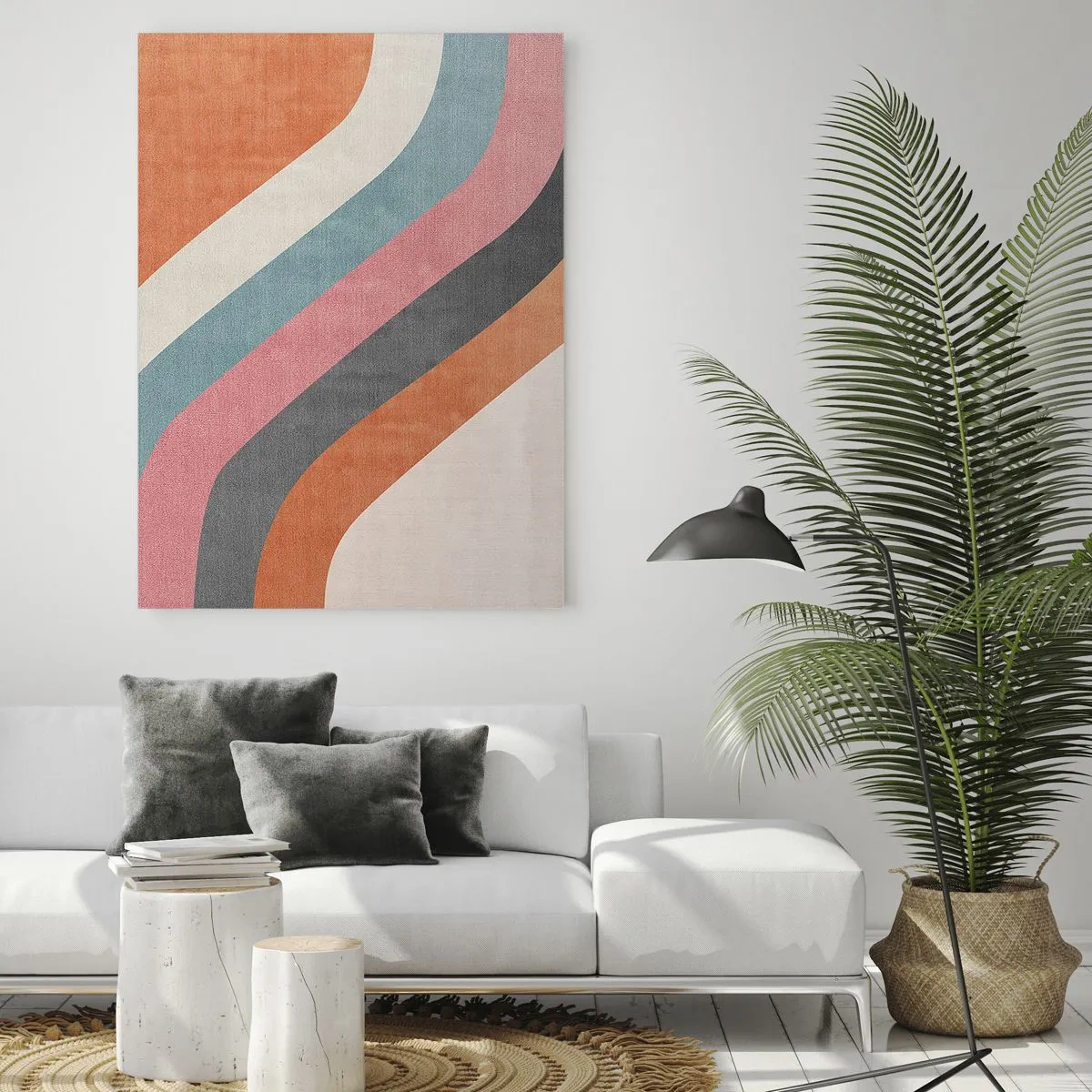 Glastavla - Bild på glas - Diagonal komposition - rörelse - 80x120 cm