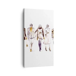 Canvastavla - Bild på duk - Otvunget mode, fri elegans - 45x80 cm