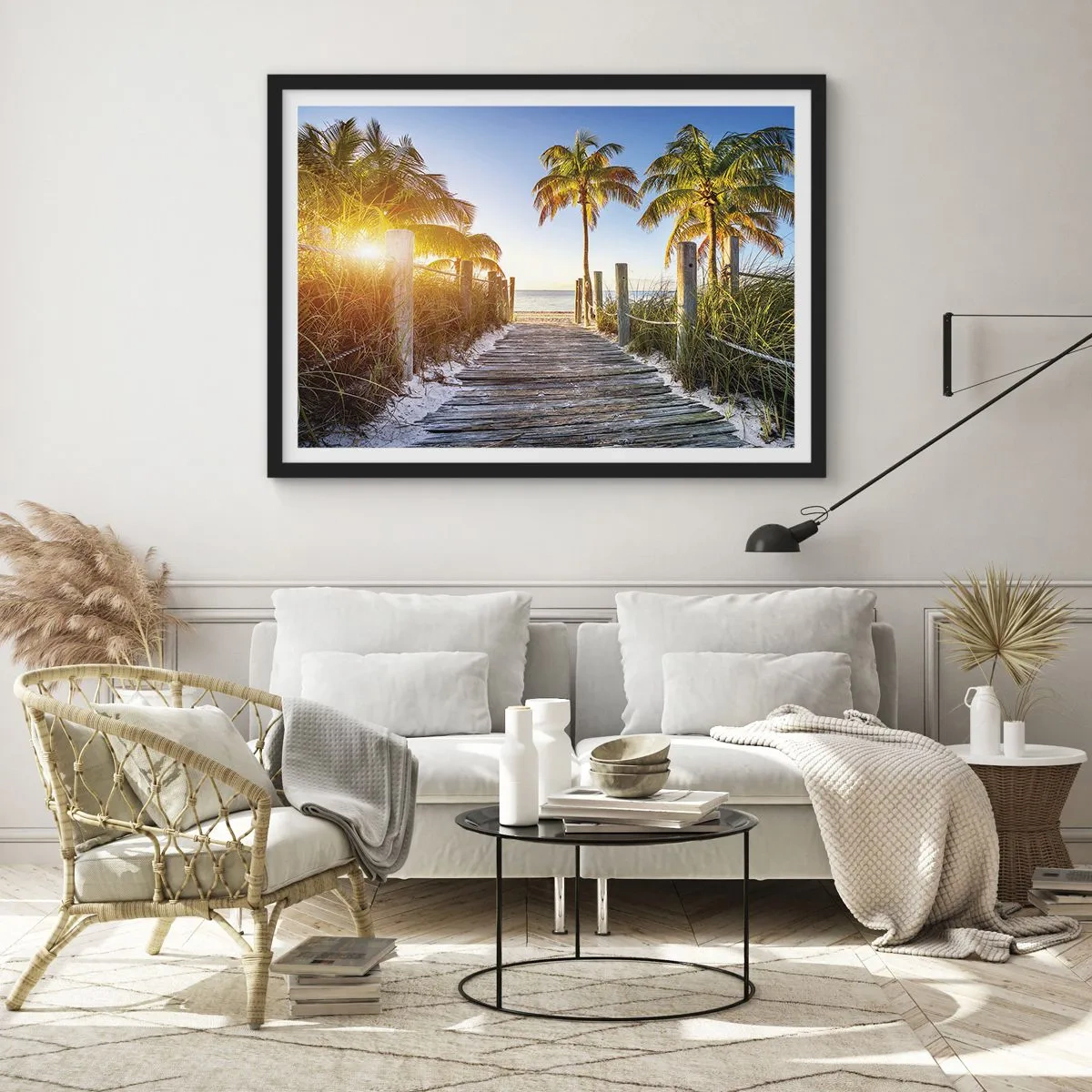 Affisch i svart ram - Raka vägen till paradiset - 50x40 cm