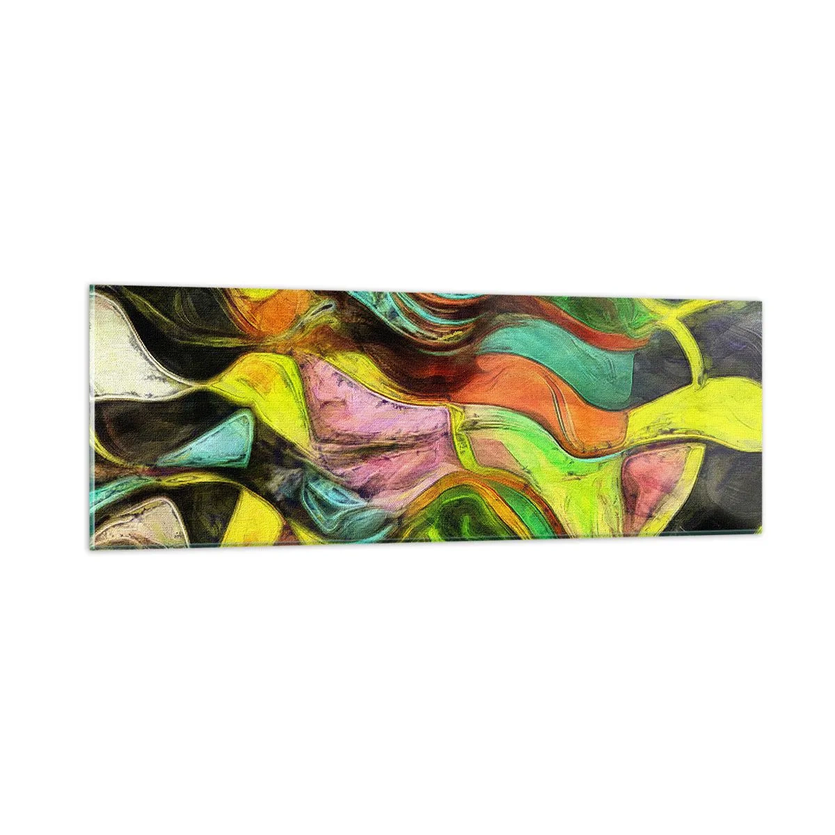 Glastavla - Bild på glas - Rörelse är liv - 90x30 cm