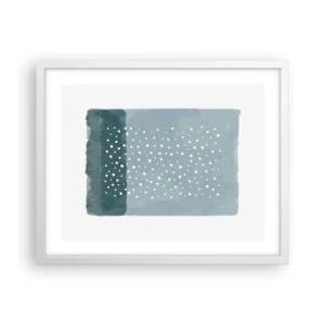 Affisch i vit ram - Uppstådda ur det blåa - 50x40 cm