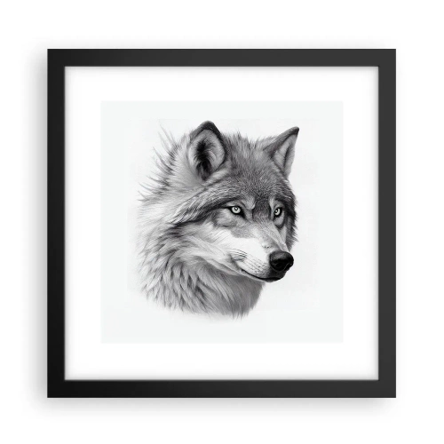 Affisch i svart ram - Alfa - utan tvekan - 30x30 cm